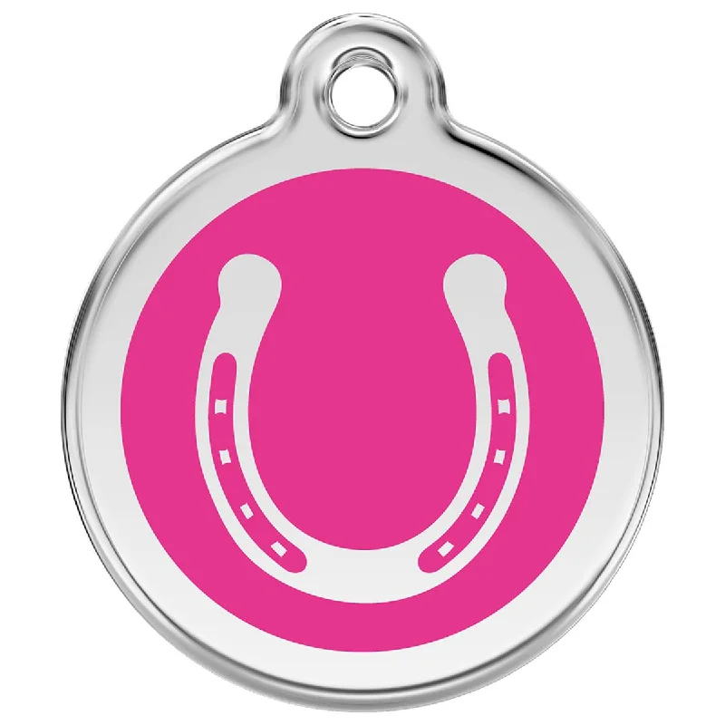 - Elderly dog ​​joint care mattressStainless Steel And Enamel Horseshoe Hot Pink Dog ID Tag