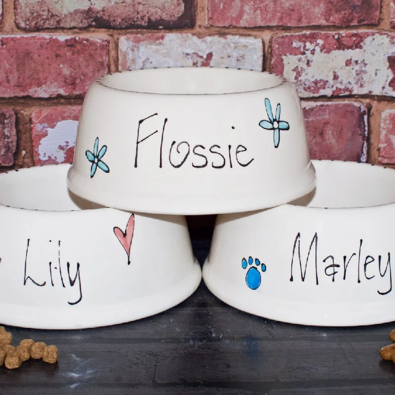 - Degradable pet feces bagPersonalised Ceramic Slanted Whimsical Dog Bowls