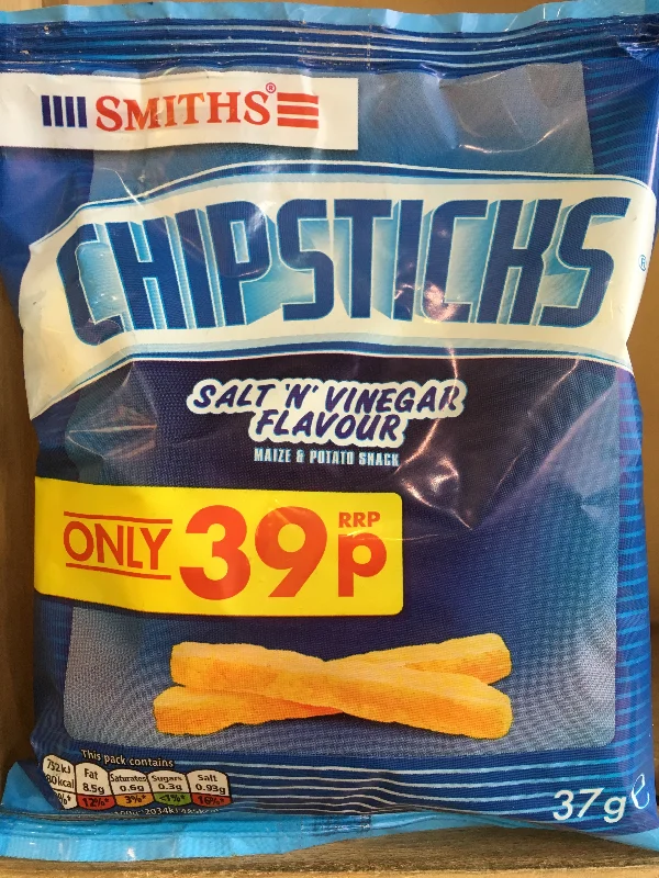 - Teething and chewing toys for puppiesSmiths ChipSticks Salt 'N' Vinegar Maize & Potato Snack 37g - Teething and chewing toys for puppiesSmiths ChipSticks Salt 'N' Vinegar Maize & Potato Snack 37g