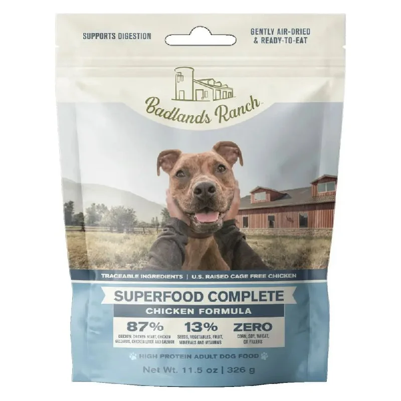 - Pet stroller can be taken on the planeBadlands Ranch Superfood Complete Grain-Free Chicken Air-Dried Dog Food