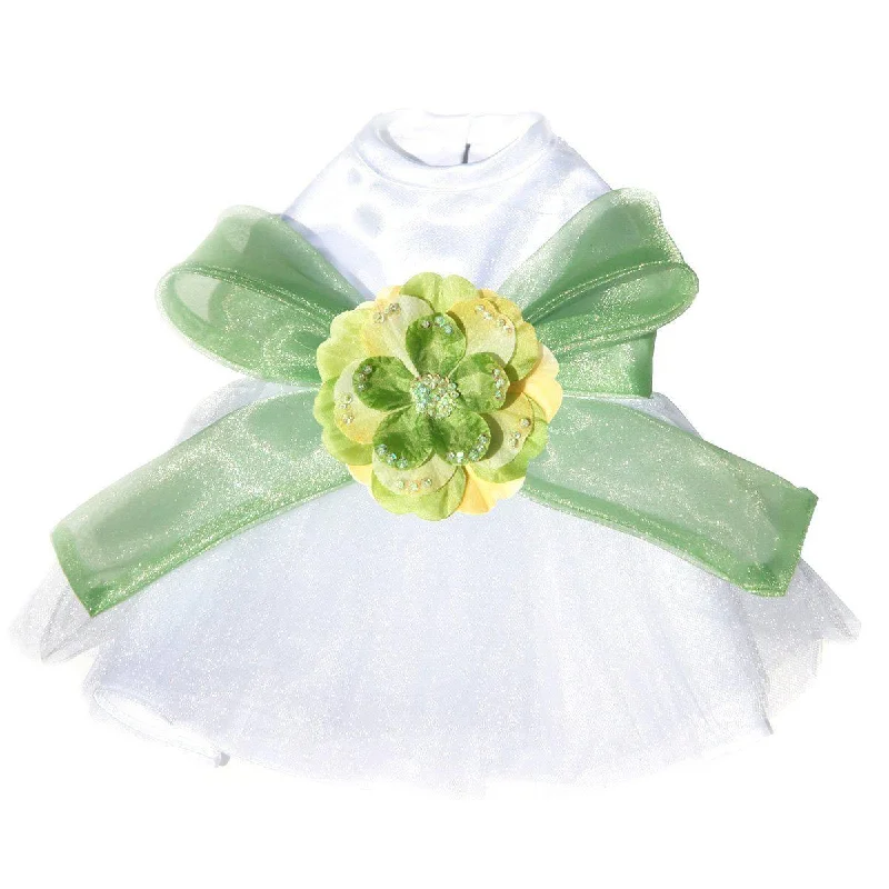 - Cat stress soothing sprayThe Madeleine Dog Dress With Leaf Green Sash