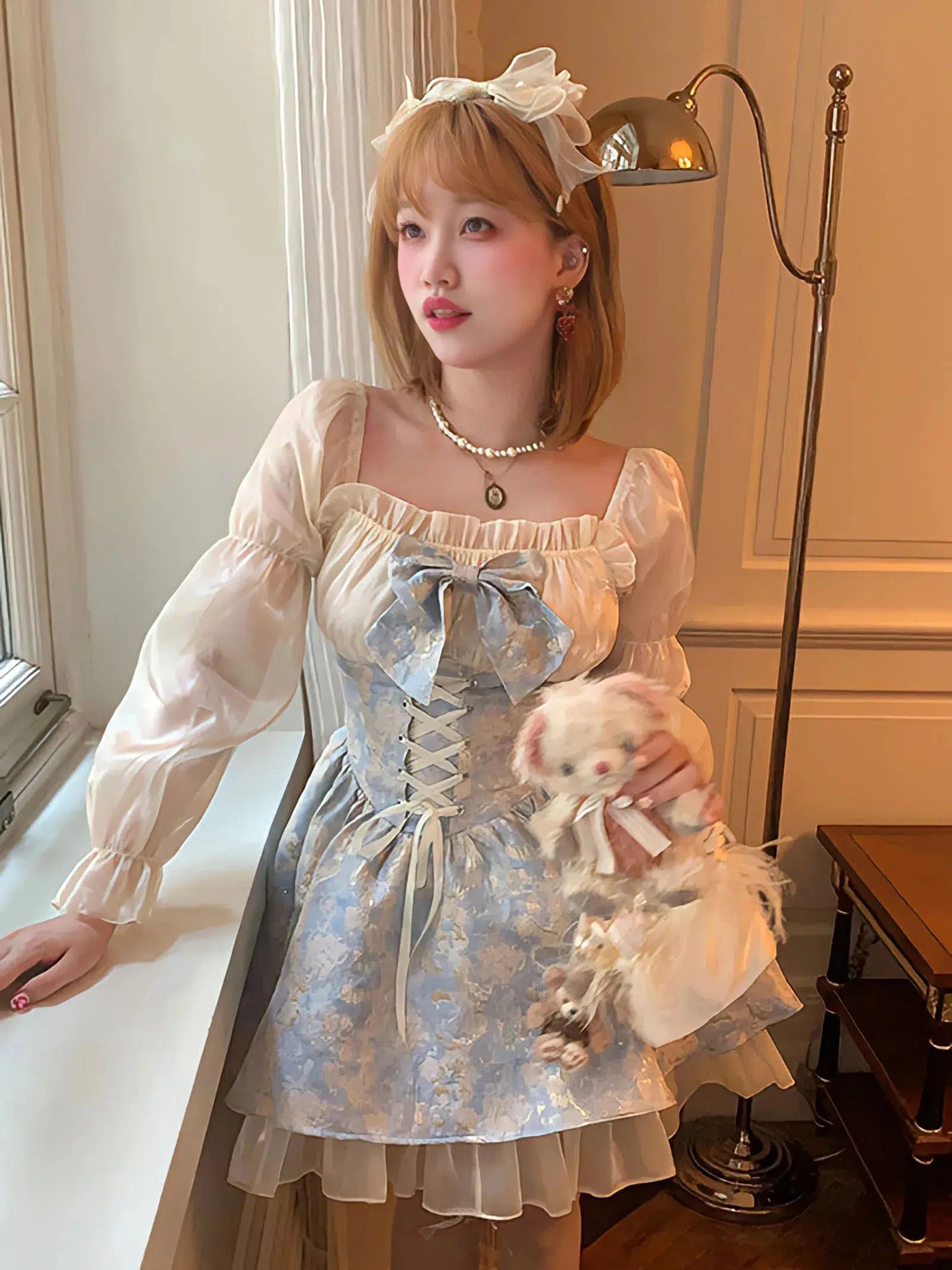 -Non-contact cat thermometerCoquette Bow Princess Mini Dress