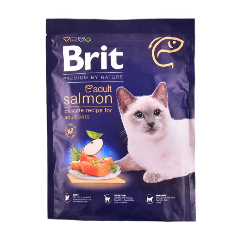 - Teething and chewing toys for puppiesBRIT PREMIUM CAT FOOD ADULT SALMON 300 GM