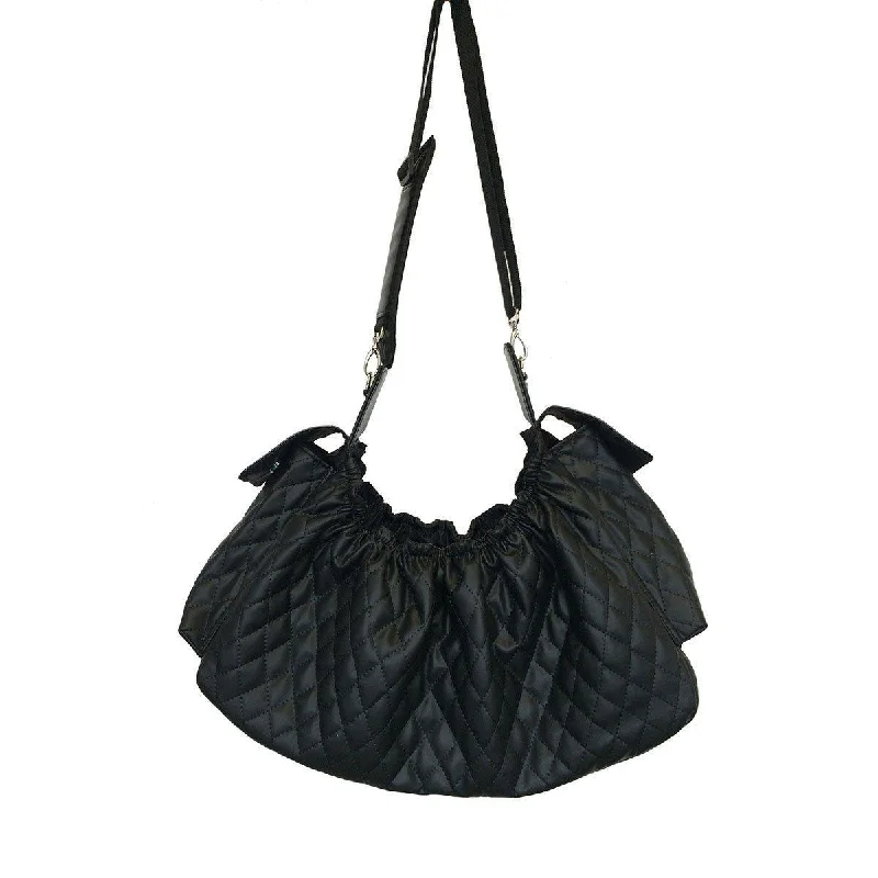  -Splash-proof food bowl AND Anti-choking slow food bowlPetote Gigi Sling Dog Carrier Black Quilted