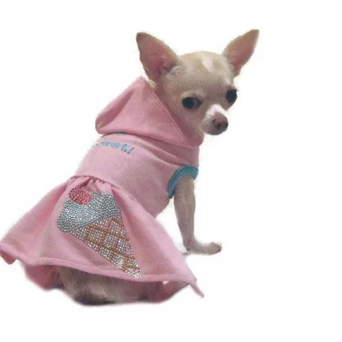 - ​​Pet toys under    yuanSo Sweet Ice Cream Hoodie Dog Dress