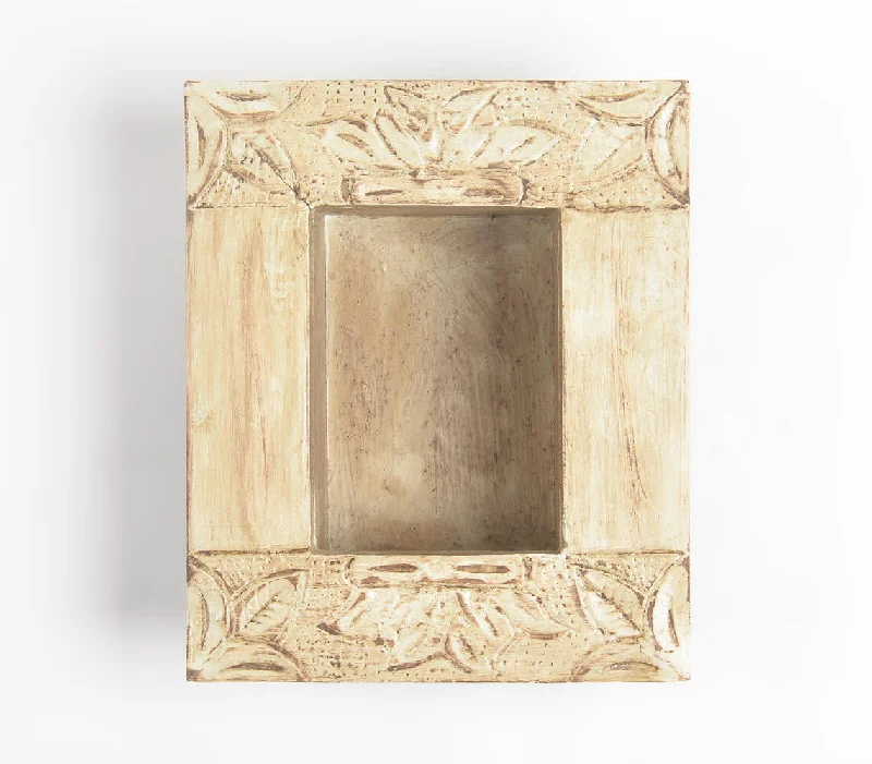  -Splash-proof food bowl AND Anti-choking slow food bowlHand Carved Distress Wood Jharoka Wall Frame