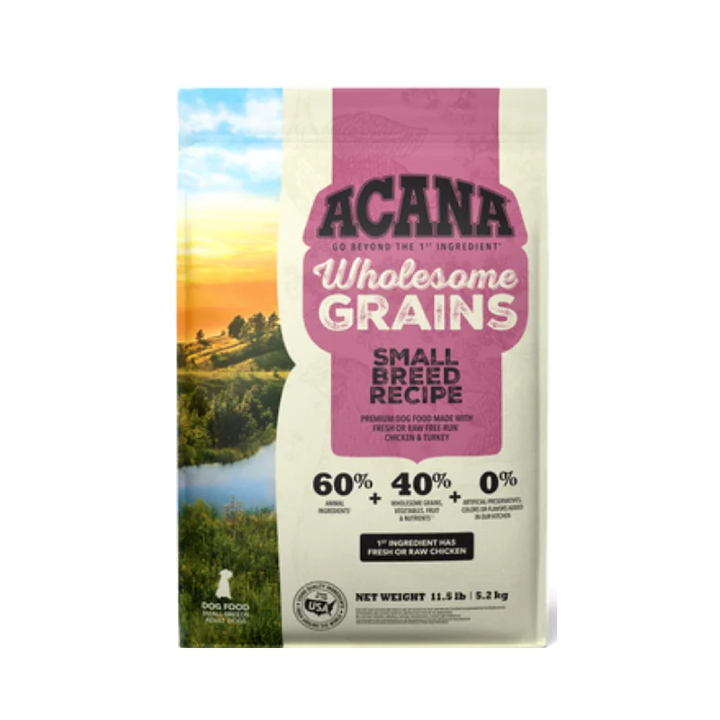 - Food for sterilized dogsAcana Wholesome Grain Small Breed Dry Dog Food