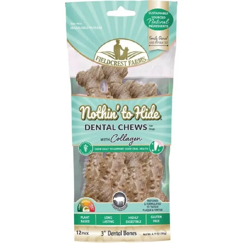 - ​​Pet toys under    yuanFieldcrest Farms Nothin' to Hide Beef Flavor Dental Bone Collagen Dog Chew