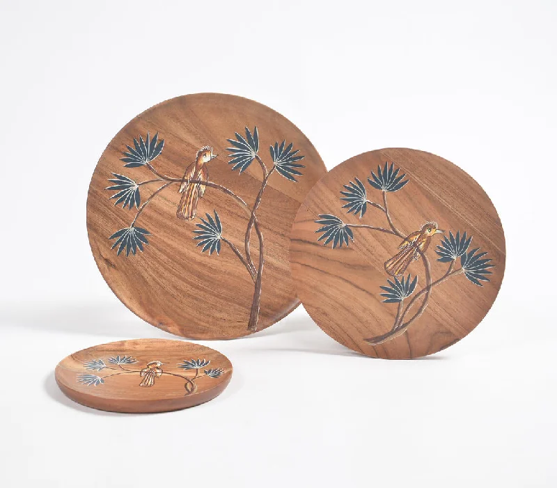 - Winter dog thick down jacketHand Painted Acacia Wood Bird Trays (Set of 3)