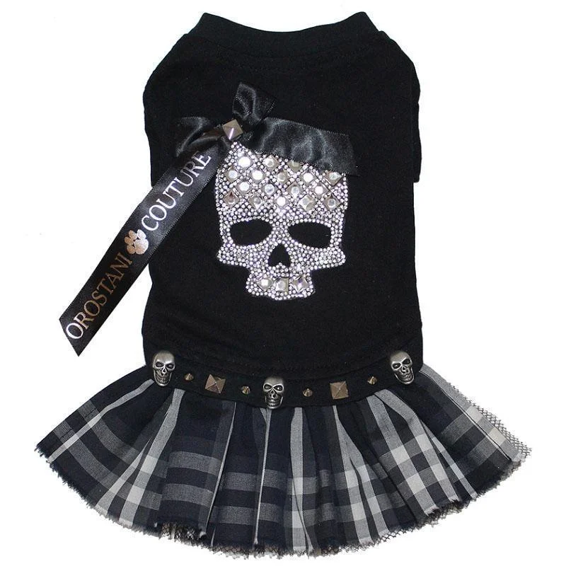 - Pet stroller can be taken on the planePunk Rock Crystal Skull Dog Dress