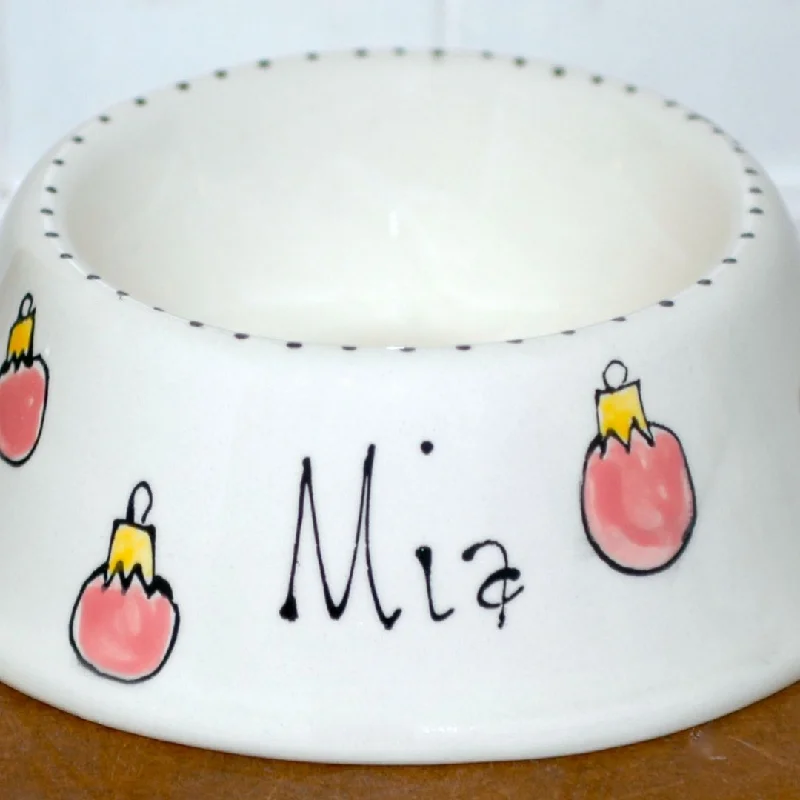 - Postoperative pet anti-licking Elizabethan collarPersonalised Ceramic Slanted Christmas Baubles Dog Bowls