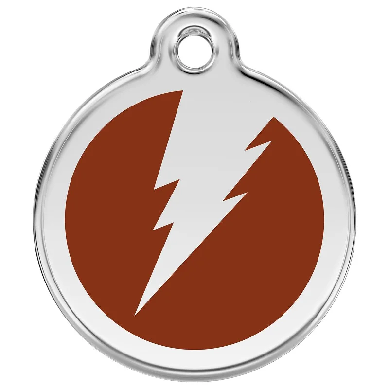 - Winter warm clothes for short-haired dogsStainless Steel And Enamel Flash Brown Dog ID Tag