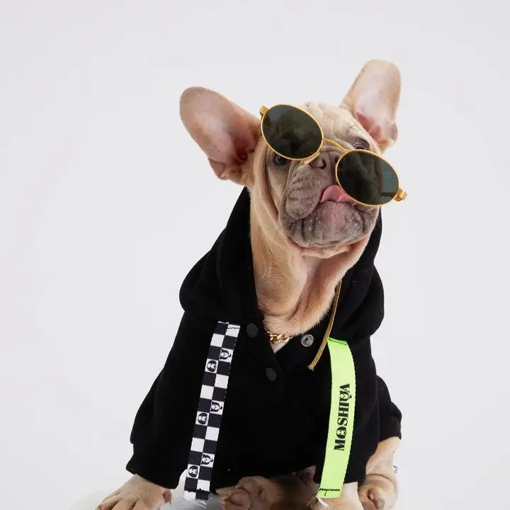Pet cotton clothesI Woof U Dog Hoodie in Black
