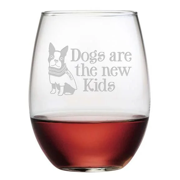 - Foldable and portable cat bagDogs Are The New Kids Stemless Wine Glasses, Set Of 4