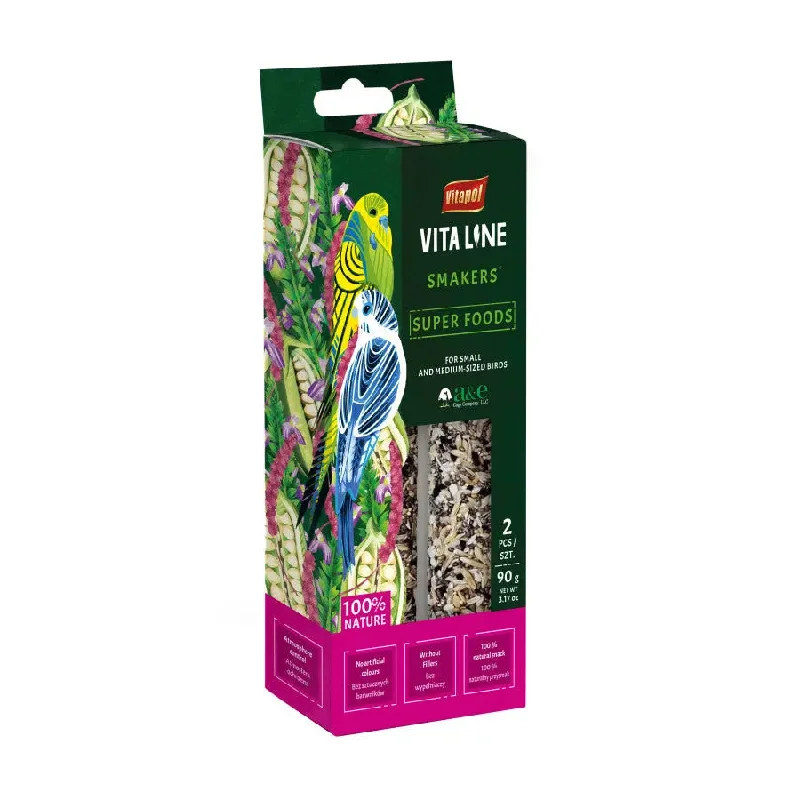 - Pet monitor with cameraA & E Cages Vitapol Vita Line Smakers Super Foods for Small/Medium Size Birds 2 pk