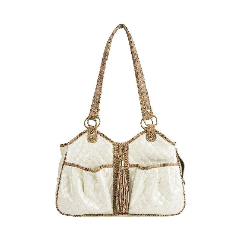- Foldable and portable cat bagPetote Metro Dog Carrier Ivory Quilted