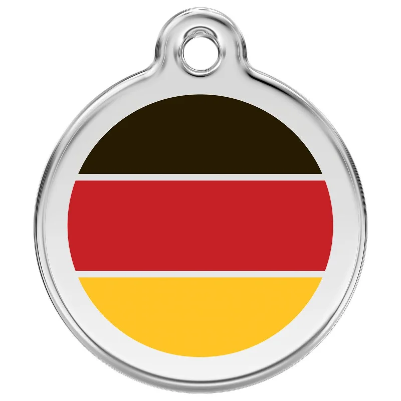 - Dog heart rate monitoring collarStainless Steel And Enamel German Flag Dog ID Tag