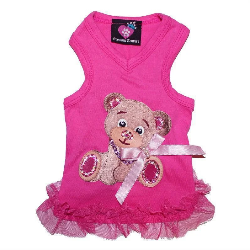  -Explosion-proof leash FOR LARGE dogsTeddy Bear Pink V-Neck Dog Tank