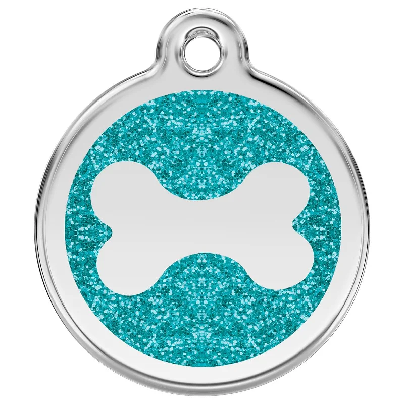 - Degradable pet feces bagStainless Steel And Glitter Enamel Bone Aqua Dog ID Tag