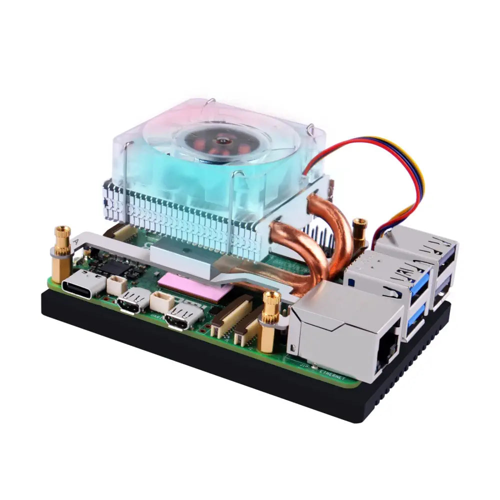 - Cat hair ball removal and hair removal cream52Pi Low-Profile ICE Tower Cooling Fan RGB LED Light for Raspberry Pi 5