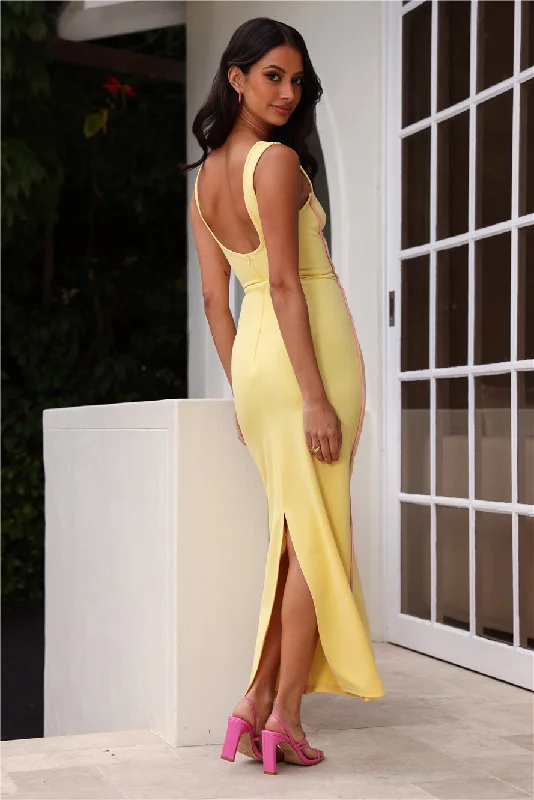 All For Fashion Maxi Dress Yellow