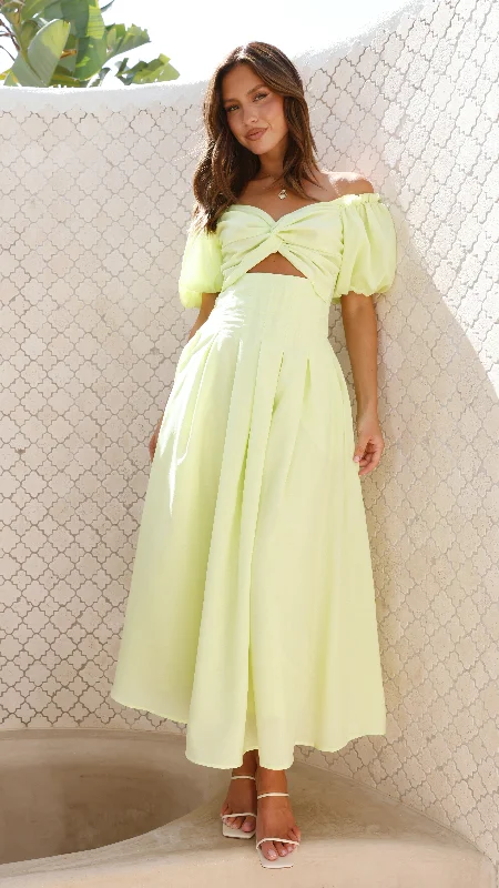 Apella Maxi Dress - Citrus Green