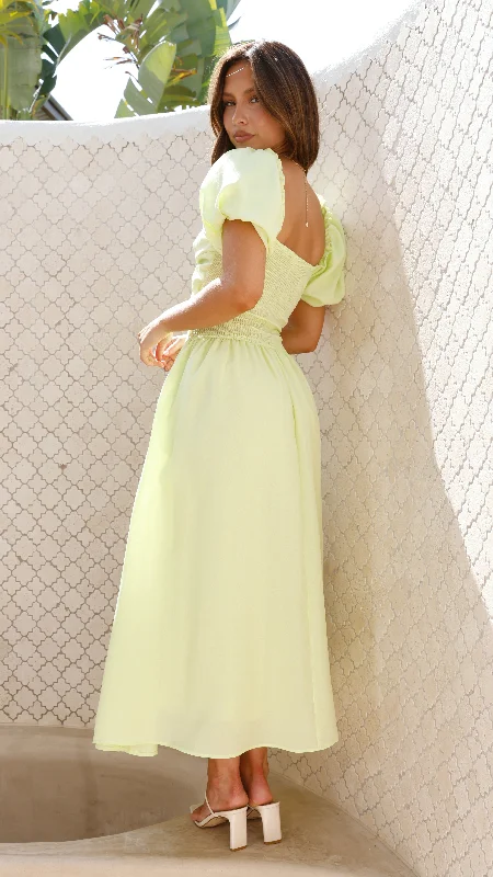 Apella Maxi Dress - Citrus Green