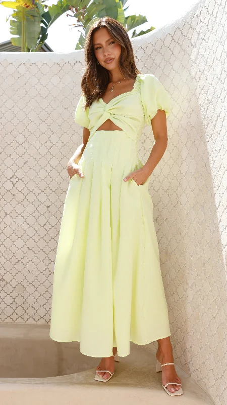 Apella Maxi Dress - Citrus Green