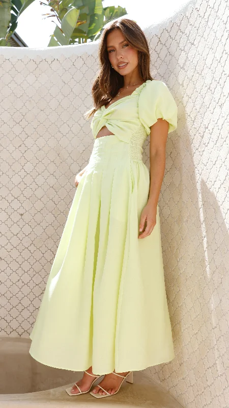 Apella Maxi Dress - Citrus Green