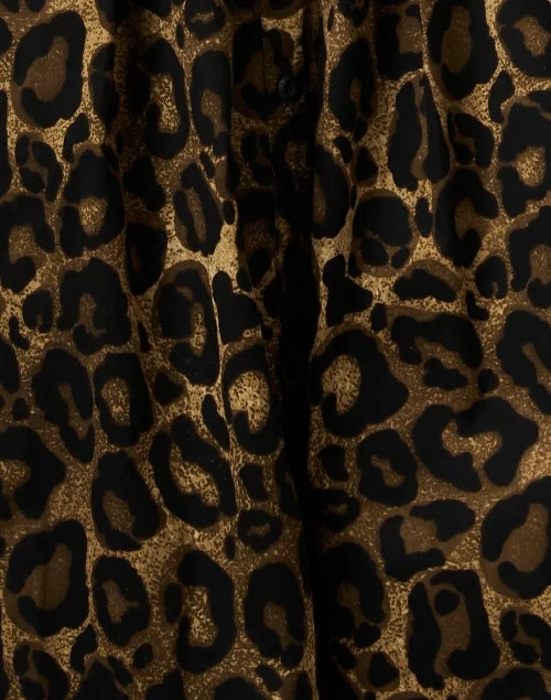 Audrey Leopard Print Stretch Cotton Dress