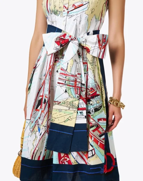 Audrey Multi Boat Print Dress