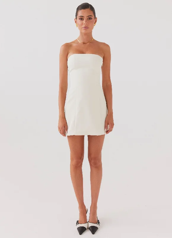 Ayanna Strapless Mini Dress - Ivory