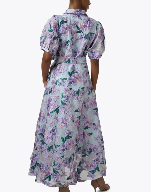 Charlotte Blue Floral Print Dress