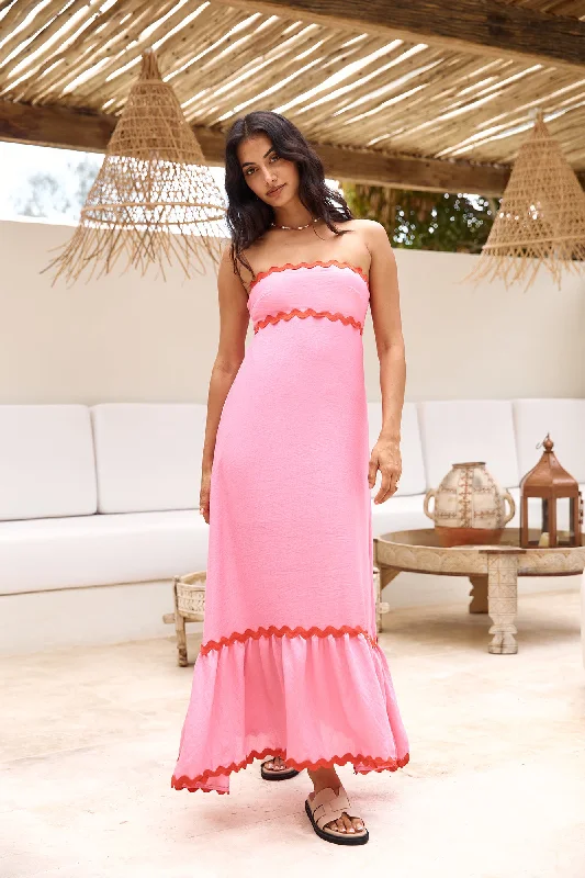 Cherry On Top Maxi Dress Pink