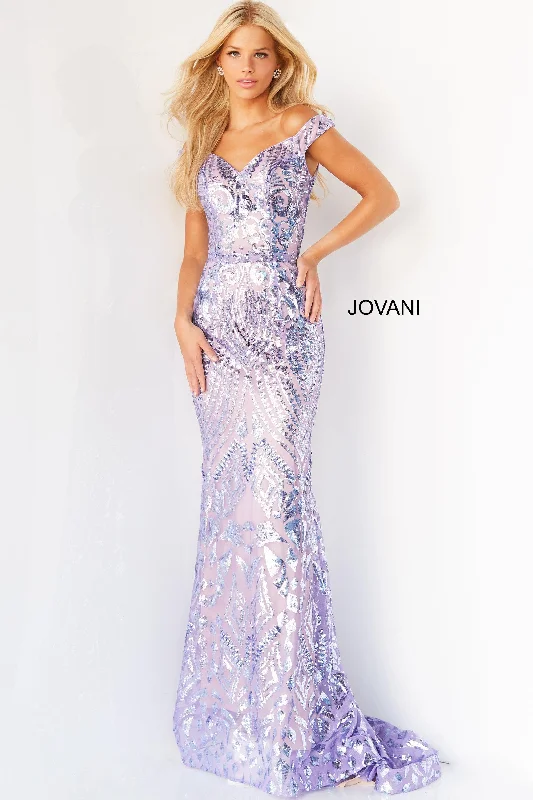 Jovani 06629 Off Shoulder Long Prom Dress