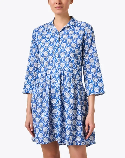 Deauville Blue Print Kariya Shirt Dress