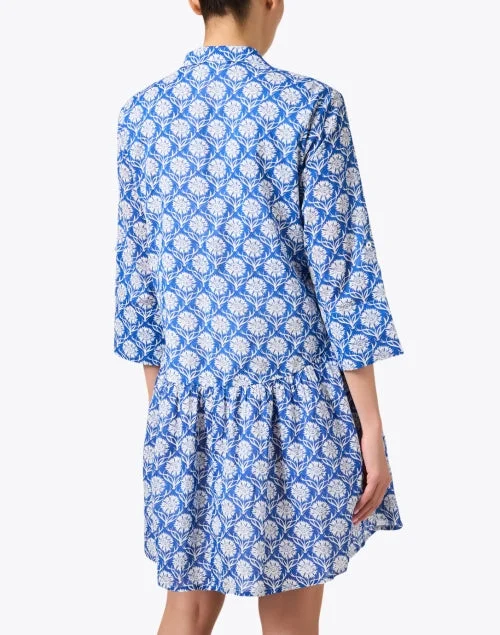 Deauville Blue Print Kariya Shirt Dress