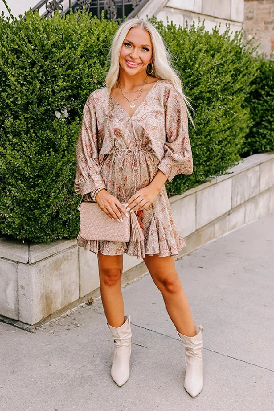 Feeling Spontaneous Paisley Mini Dress