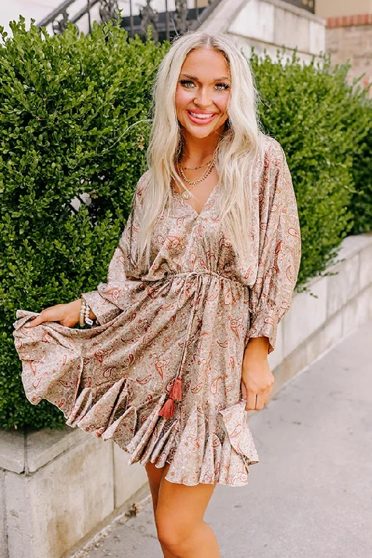 Feeling Spontaneous Paisley Mini Dress