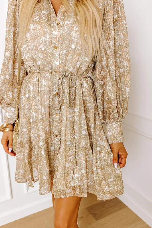 Glamour Galore Paisley Mini Dress