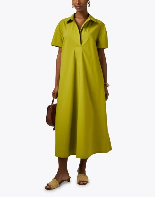 Green Cotton Polo Dress