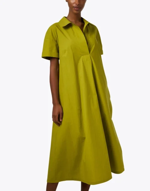 Green Cotton Polo Dress