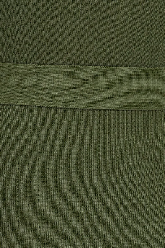 Green Knit Dress Evening Bodycon