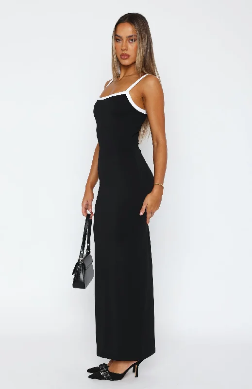 Just Stay Calm Maxi Dress Black