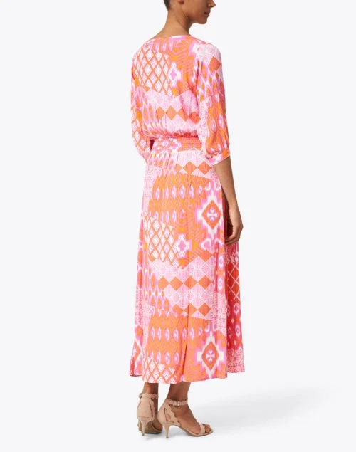 Kelsey Flamingo Pink Printed Dress