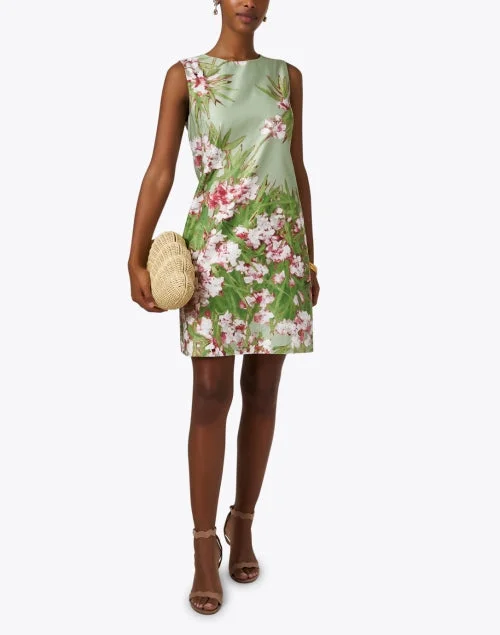 Liguria Green Floral Cotton Dress