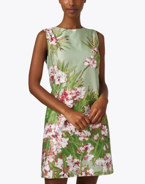 Liguria Green Floral Cotton Dress