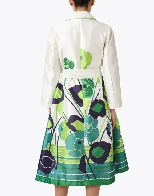 Lucille Green Multi Print Wrap Dress