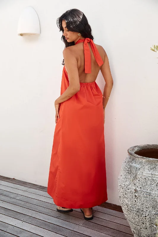 MADISON THE LABEL Amber Maxi Dress Flame