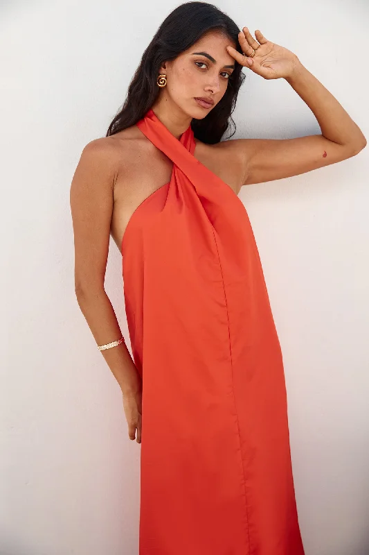 MADISON THE LABEL Amber Maxi Dress Flame